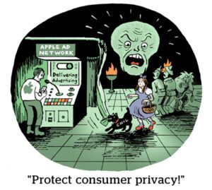 漫画：“保护消费者隐私！”