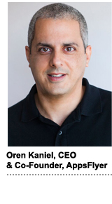 Oren Kaniel，首席执行官兼联合创始人。appsflyer