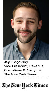 《纽约时报》收入运营和分析副总裁Jay Glogovsky。
