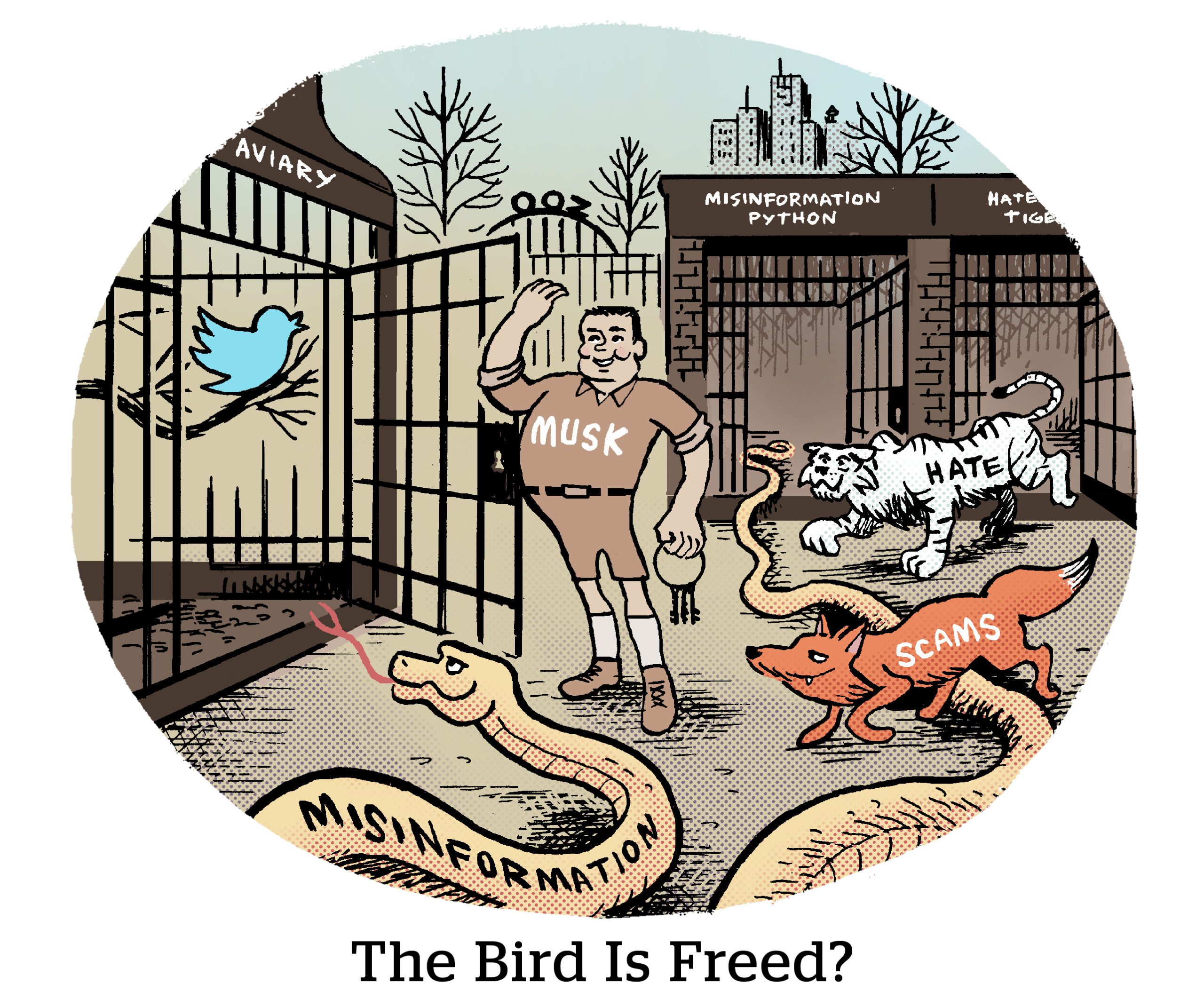 漫画:小鸟是自由的吗?